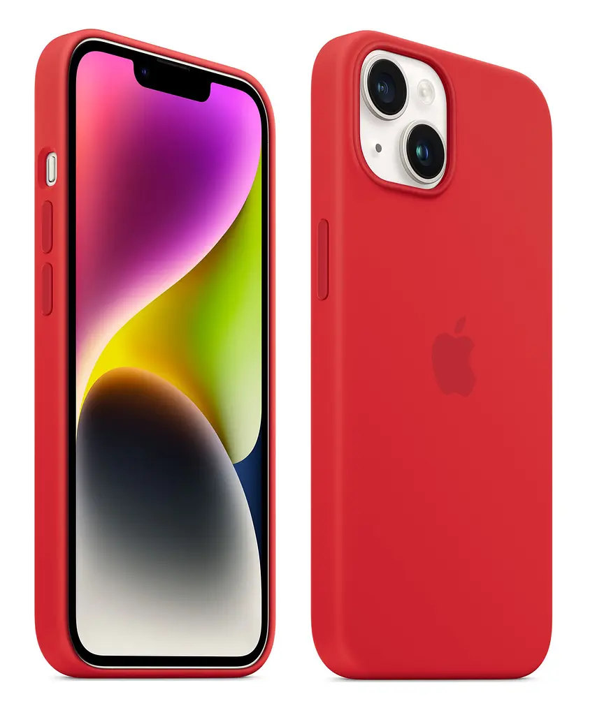 Чохол протиударний силіконовий Silicone Case MPRW3ZE/A MagSafe (Original) для Apple iPhone 14 (6.1") Red - фото 6