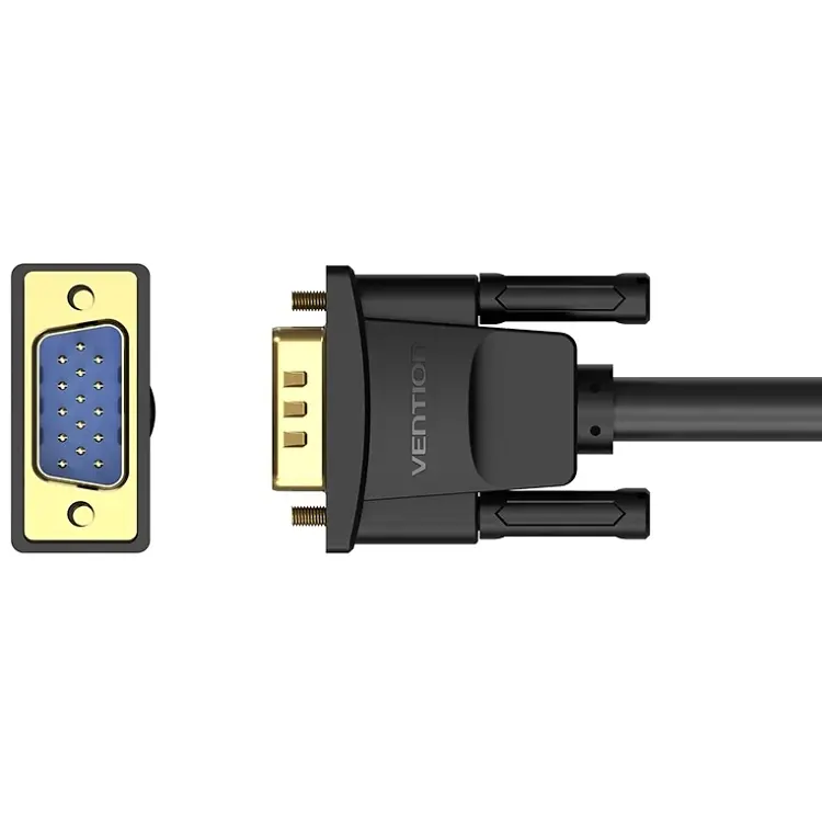 Кабель VGA 15M-15M, 10.0 м, з ферритами, чорний Vention - фото 2