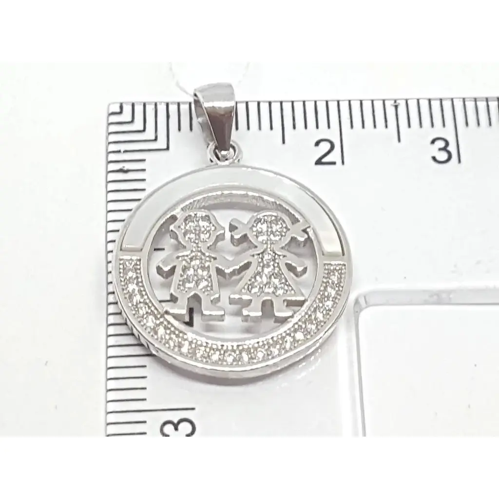 Срібна підвіска Подіум Двійня з фіанітами. GP2848 - фото 4