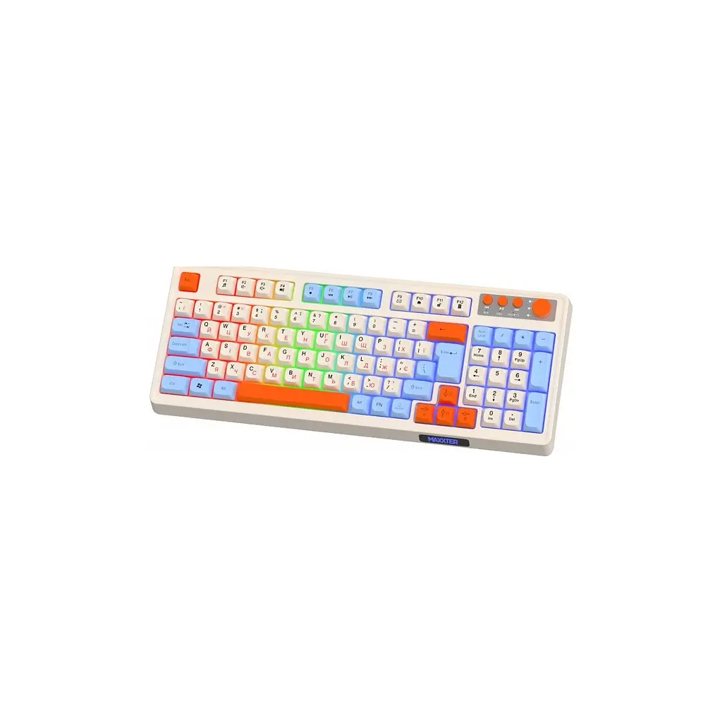 Клавіатура Maxxter KBGW-3C01-UA Wireless UA White (KBGW-3C01-UA) - фото 2