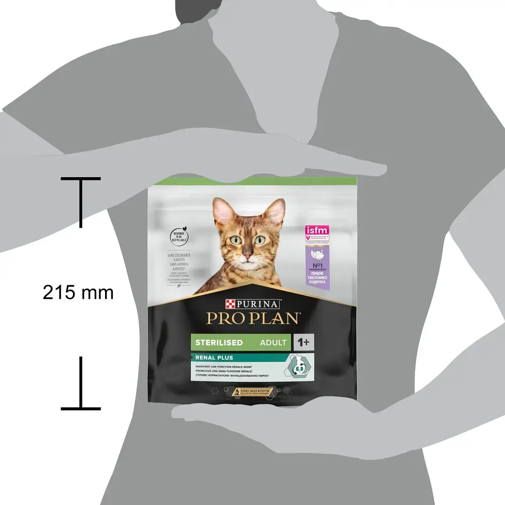 Сухой корм для стерилизованных кошек Purina Pro Plan Sterilised Adult 1+ Renal Plus с индейкой 400 г (12372031) - фото 3