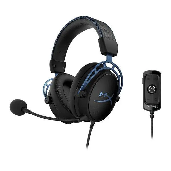 Ігрова гарнітура HyperX Cloud Alpha S 3.5 мм/USB Black/Blue (HX-HSCAS-BL/WW) - фото 3