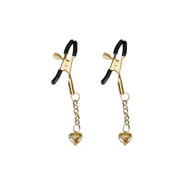 Затискачі для сосків Liebe Seele Hollow Heart Nipple Clamps Gold Liebe Seele SX1685 100676