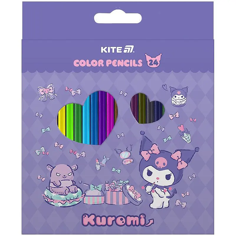 Олівці кольорові 24 кольорів Kite HK25-055 Kuromi