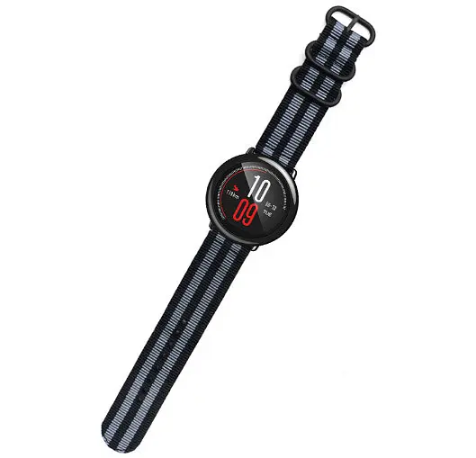 Нейлоновый ремешок Primo Traveller для часов Xiaomi Huami Amazfit Sport SmartWatch Black Grey - фото 3