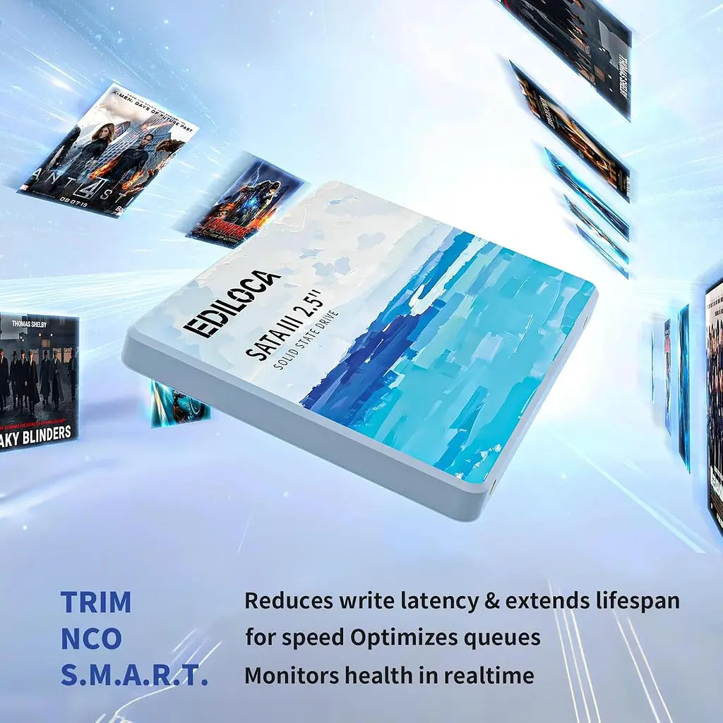 Внутренний твердотельный накопитель SSD 512 ГБ, 2,5-дюймовый SATA III 6 Гбит/с, скорость чтения до 450 МБ/с, 3D NAND Flash - фото 4