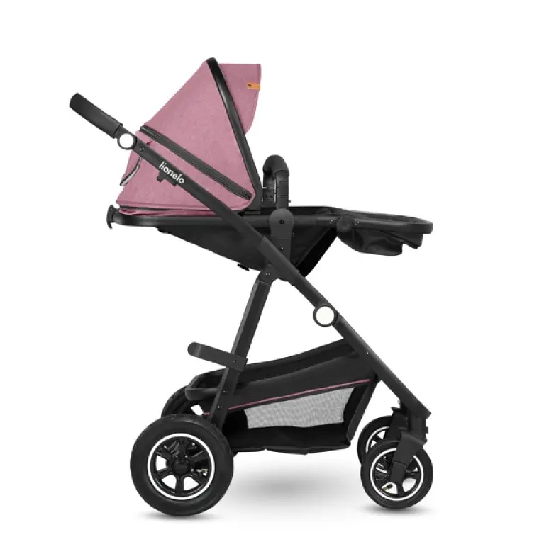 Універсальна коляска 3 в 1 Lionelo Amber Pink Rose, рожева (LO-AMBER PINK ROSE (3in1)) - фото 6