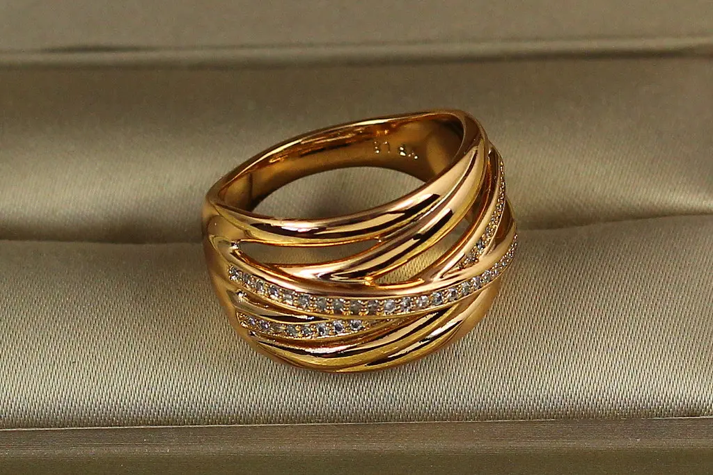 Кільце Xuping Jewelry Катушка ниток р 17 золотисте - фото 2