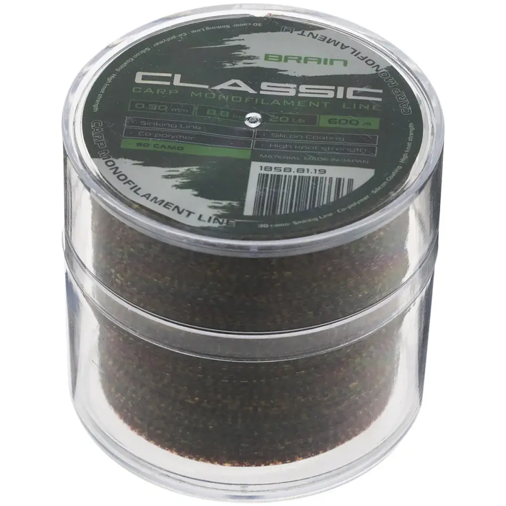 Леска Brain Classic Carp Line 3D (ca мo) 600 м 0.30 мм 20 lb 8.8 кг - фото 2