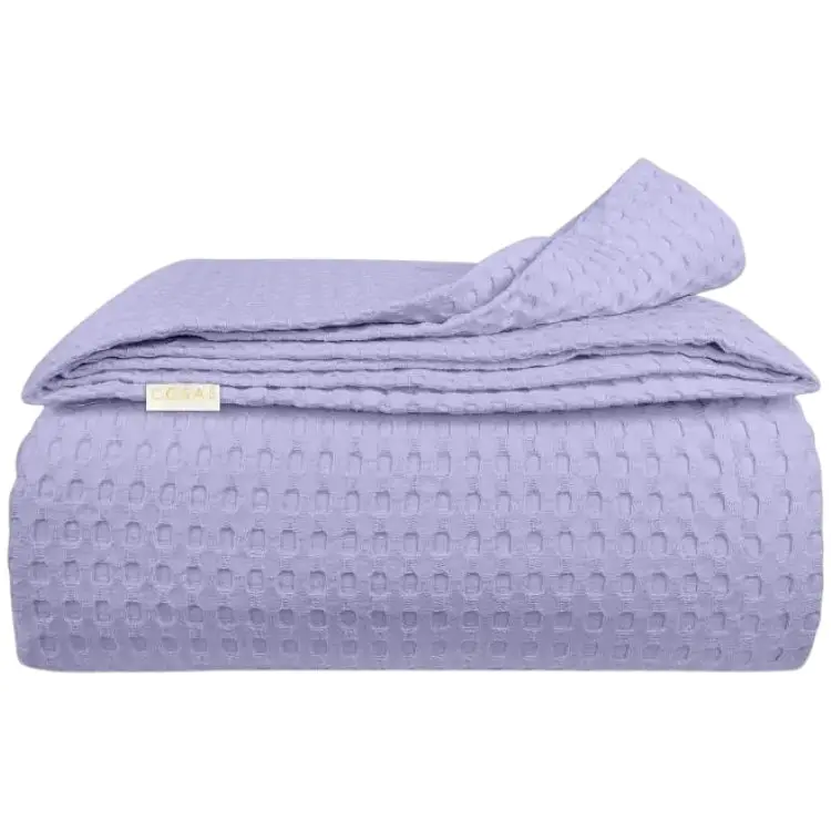 Плед покривало Cosas Lavander Waffle Weave 230х240 см (Blanket_25Lavander_WaffleWeave_230x240)