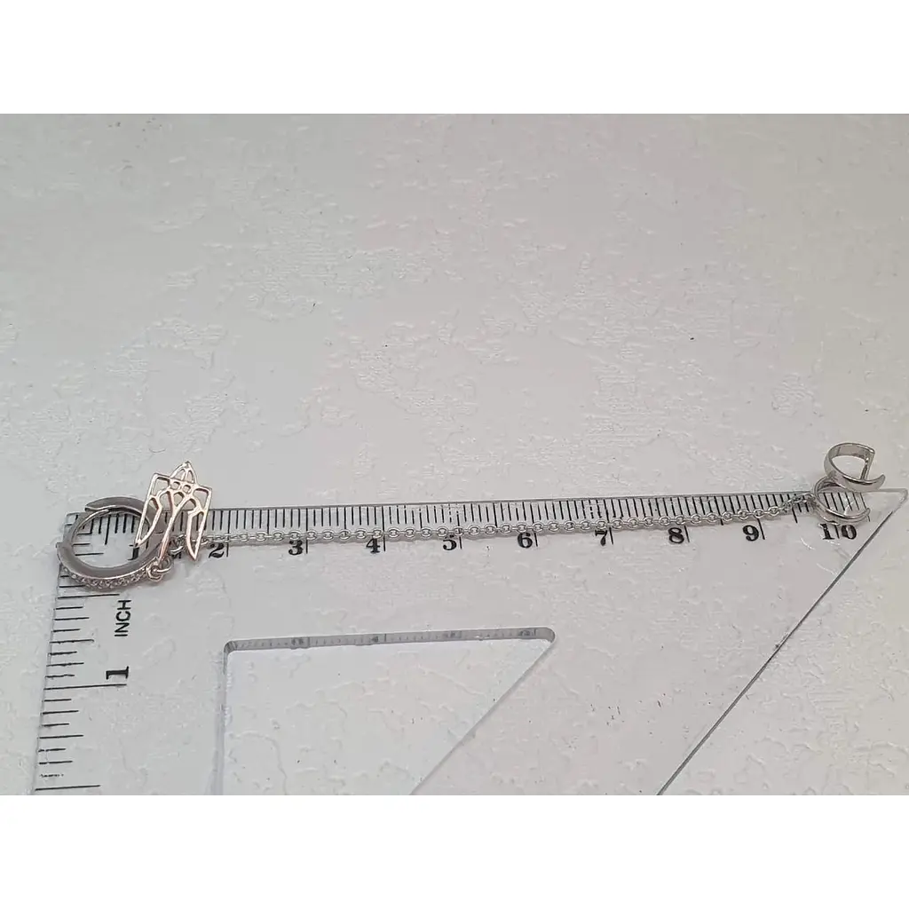 Срібна моносережка Ірій з каффою на хелікс Тризуб. 40024.2 - фото 4