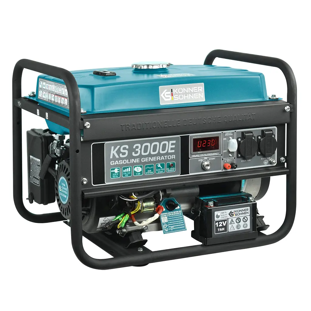 Konner & Sohnen Генератор бензиновий KS 3000E, 230В, 3.0кВт, електростартер, 46.1кг - фото 2