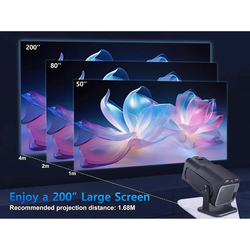 Смарт проектор Magcubic HY320 Mini Android 14, chip H726, 8K24fps, 1GB/8GB Wi-Fi 2.4G/5G Кінотеатр Black (19031) - фото 6