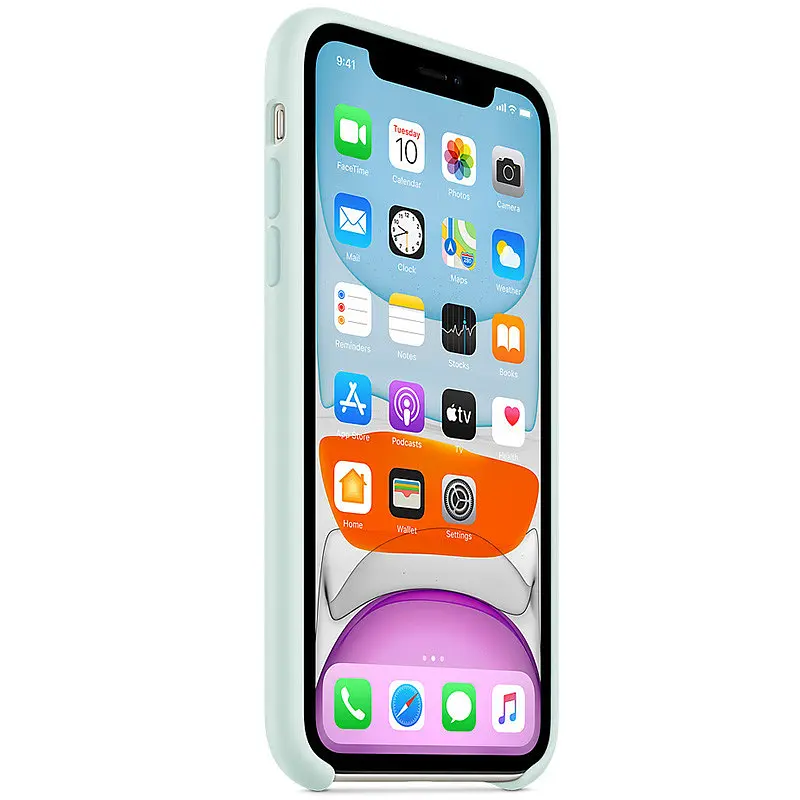 Чохол Silicone case AAA для Apple iPhone 11 Pro 5.8" Сиро-синій / Seafoam - фото 2