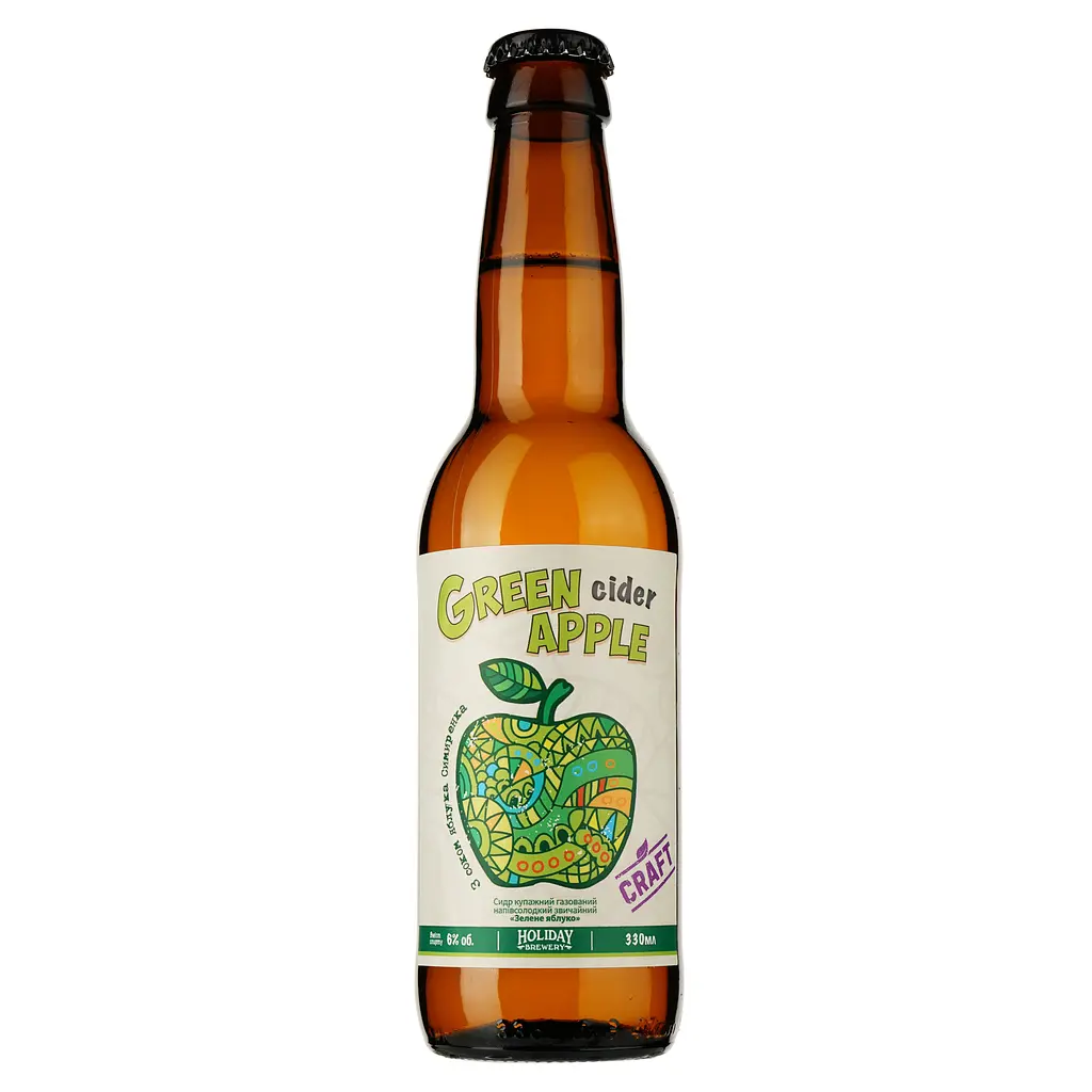 Уценка. Набор сидров и перри Holiday Brewery Классический: Green Apple, полусладкий, 6%, 0,33 л + Cannabis, полусладкий, 6%, 0,33 л + White Honey Plum, полусладкий, 6%, 0,33 л + Перри Sweet Pear , полусладкий, 5,5%, 0,33 л - фото 6