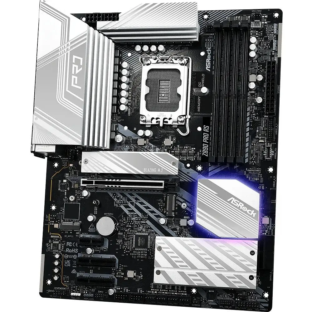 Материнская плата AsRock Z890 PRO RS (1851/Z890, 4xDDR5, PCIex16, HDMI/DP/TB4, 4xSATA, 4xM.2, 2.5Glan, 7.1c, ATX) - фото 3