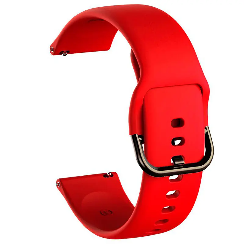 Силіконовий ремінець Watchbands червоний для Samsung Galaxy Watch Active - розмір S (WB0021NORMALREDINA1) - фото 2
