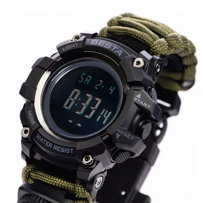 Годинники чоловічі наручні Besta Tactical з компасом (Зелений) - фото 5