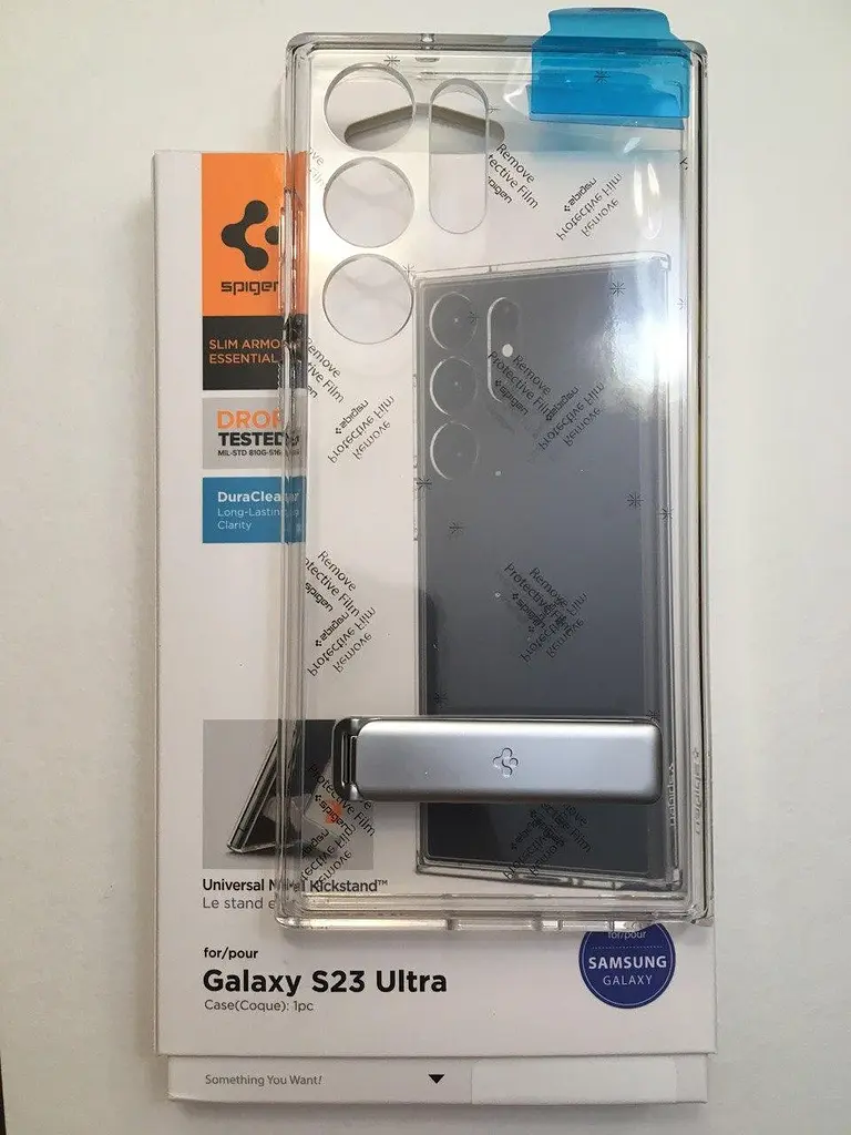 Протиударний чохол для Samsung Galaxy S23 Ultra Spigen Slim Armor Essential S Clear ACS05642 Прозорий - фото 3