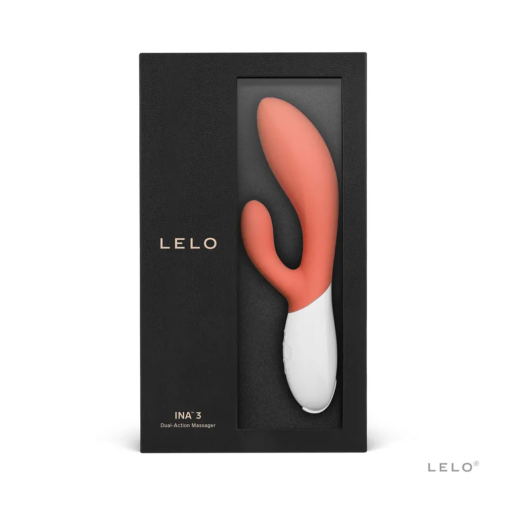 Вібратор-кролик LELO Ina 3 Coral, 10 режимів вібрації, потужний мотор - фото 3