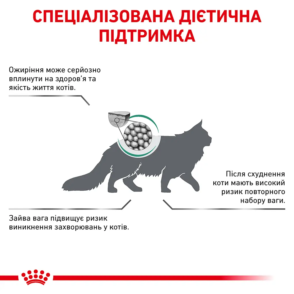 Сухий корм Royal Canin Satiety Weight Management для дорослих котів з надмірною вагою 1.5 кг (39430151) - фото 3