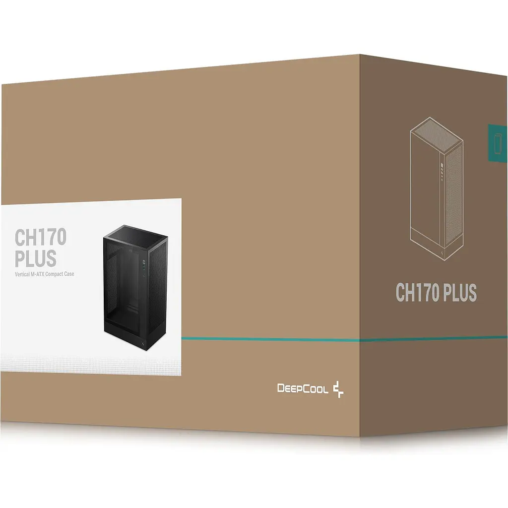 Корпус Deepcool CH170 PLUS без БЖ Black (R-CH170-BKNGM0-G) - фото 11