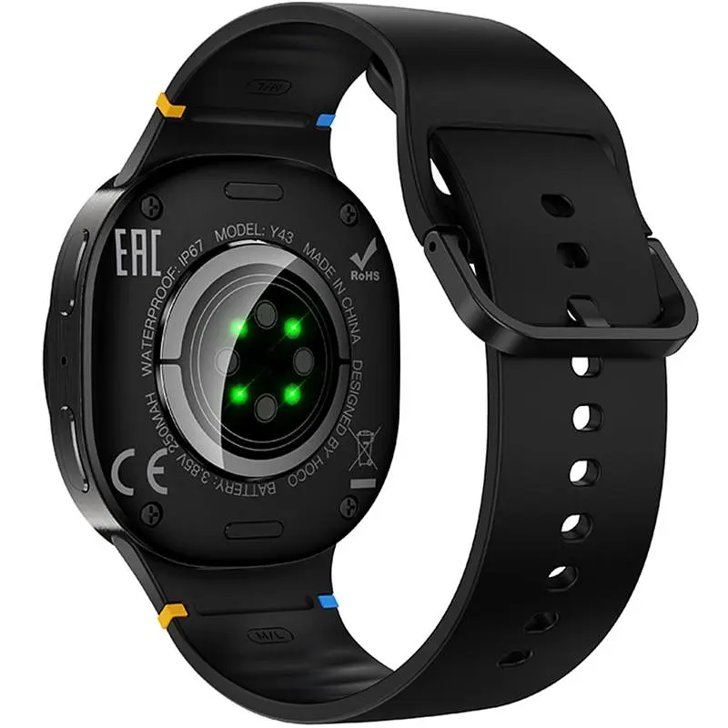 Смарт-годинник Hoco Y43 Amoled Smart sports watch (call version) Black - фото 3