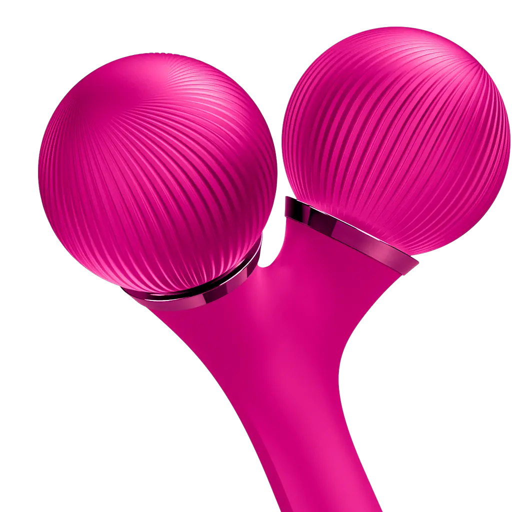 Електронний звуковий ролик для обличчя та тіла GESKE Sonic Facial & Body Roller 4 в 1 бузковий - фото 2