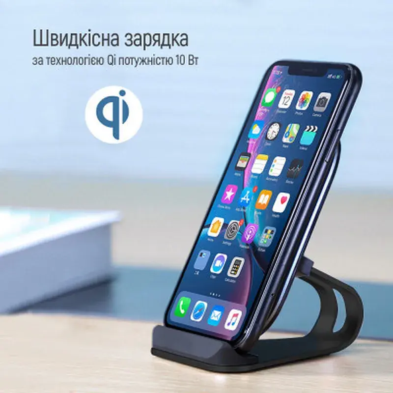 Зарядний пристрій ColorWay Wireless Stand 10W Blue (CW-CHW30Q-BL) - фото 7