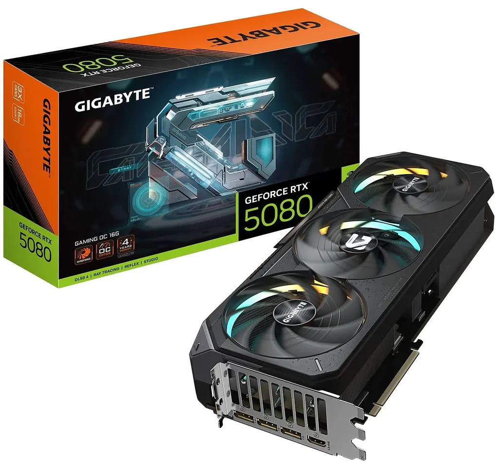 Відеокарта GIGABYTE RTX 5080 16GB GAMING OC (GV-N5080GAMING OC-16GD) (GDDR7, 256 bit, PCI-E v5.0 x16) - фото 10