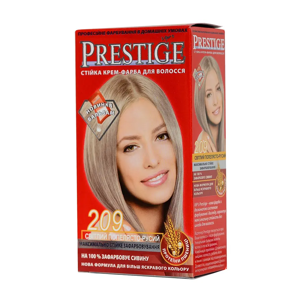 Фарба для волосся Vip's Prestige 209 - Світлий попелясто-русий 115 мл (3800010500920)