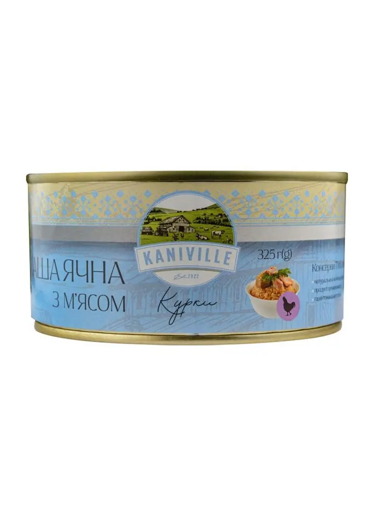 Каша ячна з м'ясом курки Kaniville 325 г