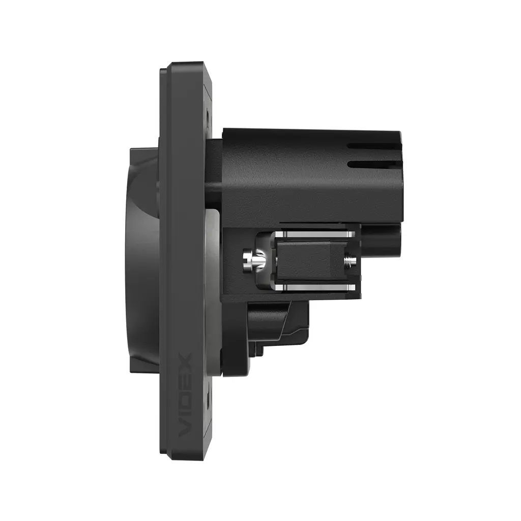 Розетка одинарна із заземленням USB-Aта C 20W вугільно-чорна Videx Nota (VF-NT-SK1GUC-BL)  - фото 3