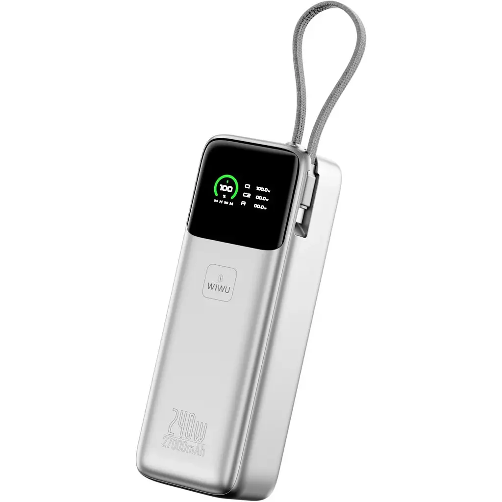 Зовнішній акумулятор WiWU PM201 27000mAh 240W Gray (6979107512737) [172716] - фото 2
