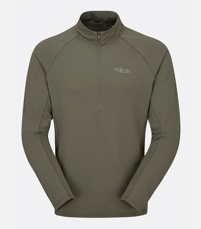 Футболка чоловіча Rab Sonic LS Zip Man M Хакі - фото 2