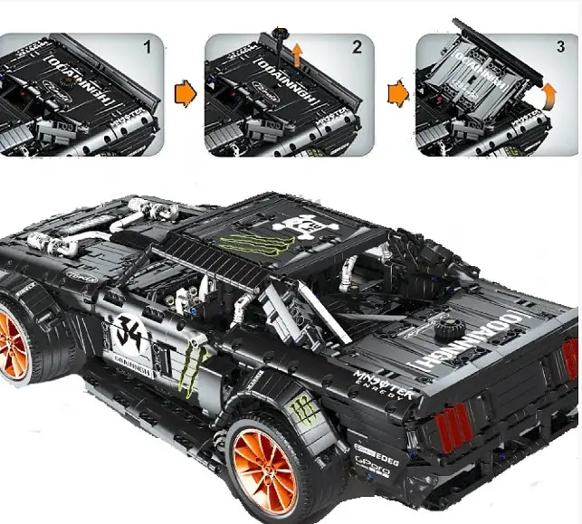 Конструктор Lepin Technic 23009 Ford Mustang Hoonicorn V2 с мотором - 3168 дет. - фото 7