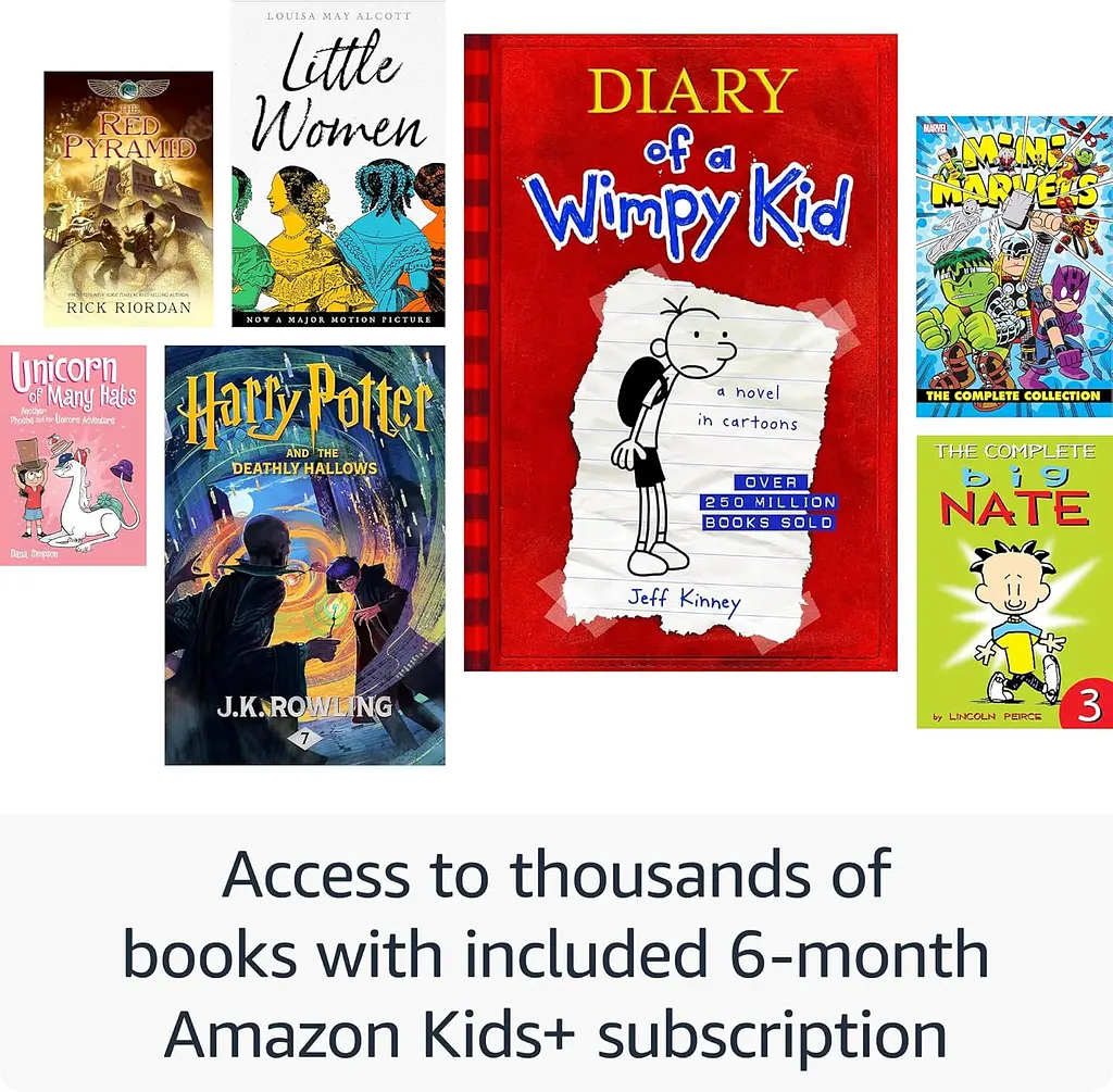 Електронна книга Amazon Kindle Paperwhite Kids 12th Gen 2024 Starfish, 16 ГБ, дисплей 7 E Ink Carta, HD-екран, антиблікове покриття, підсвічування, сенсорний екран, захист від вологи, Bluetooth/Wi-Fi, USB-C - фото 4