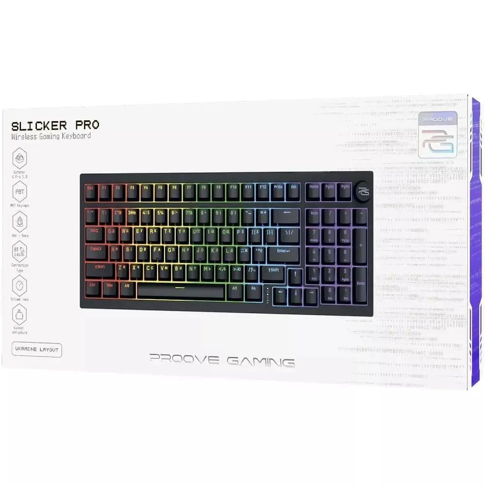 Клавіатура Proove Gaming Slicker Pro Black (WKSLP0022401) - фото 7
