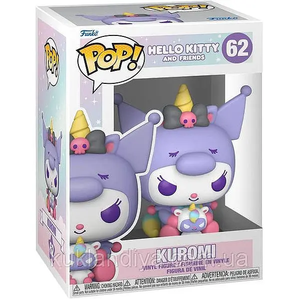Фігурка Funko Pop Хеллоу Кітті Куромі Hello Kitty Kuromi 10 см FP HK K 62 - фото 3