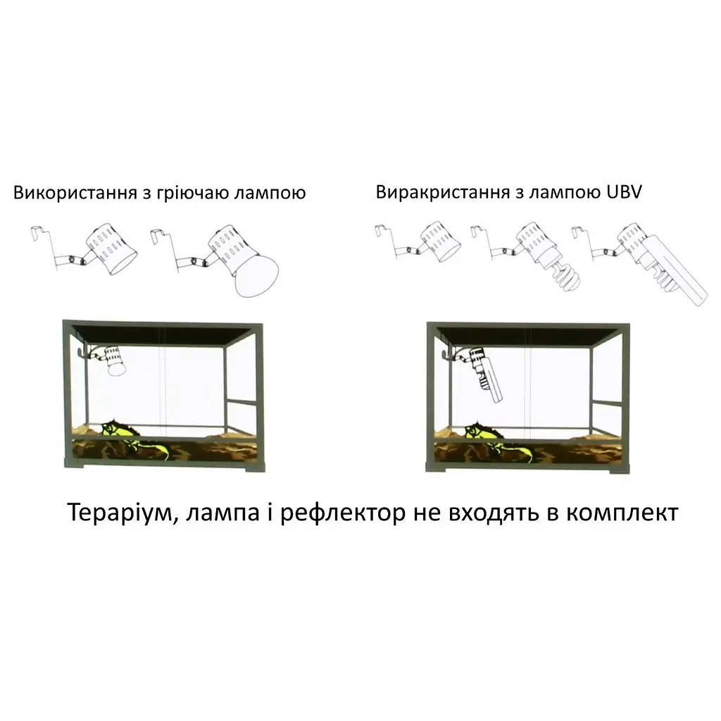 Світильник для тераріуму Terrario ReptiSun затискачем і регулятором потужності до 200 Вт - фото 10