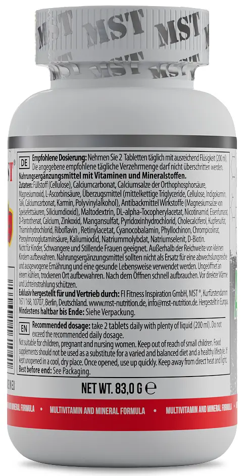 MST® Комплексні Вітаміни 13 Вітамінів і 10 Мінералів All Vitamins - 60 таблеток - фото 3