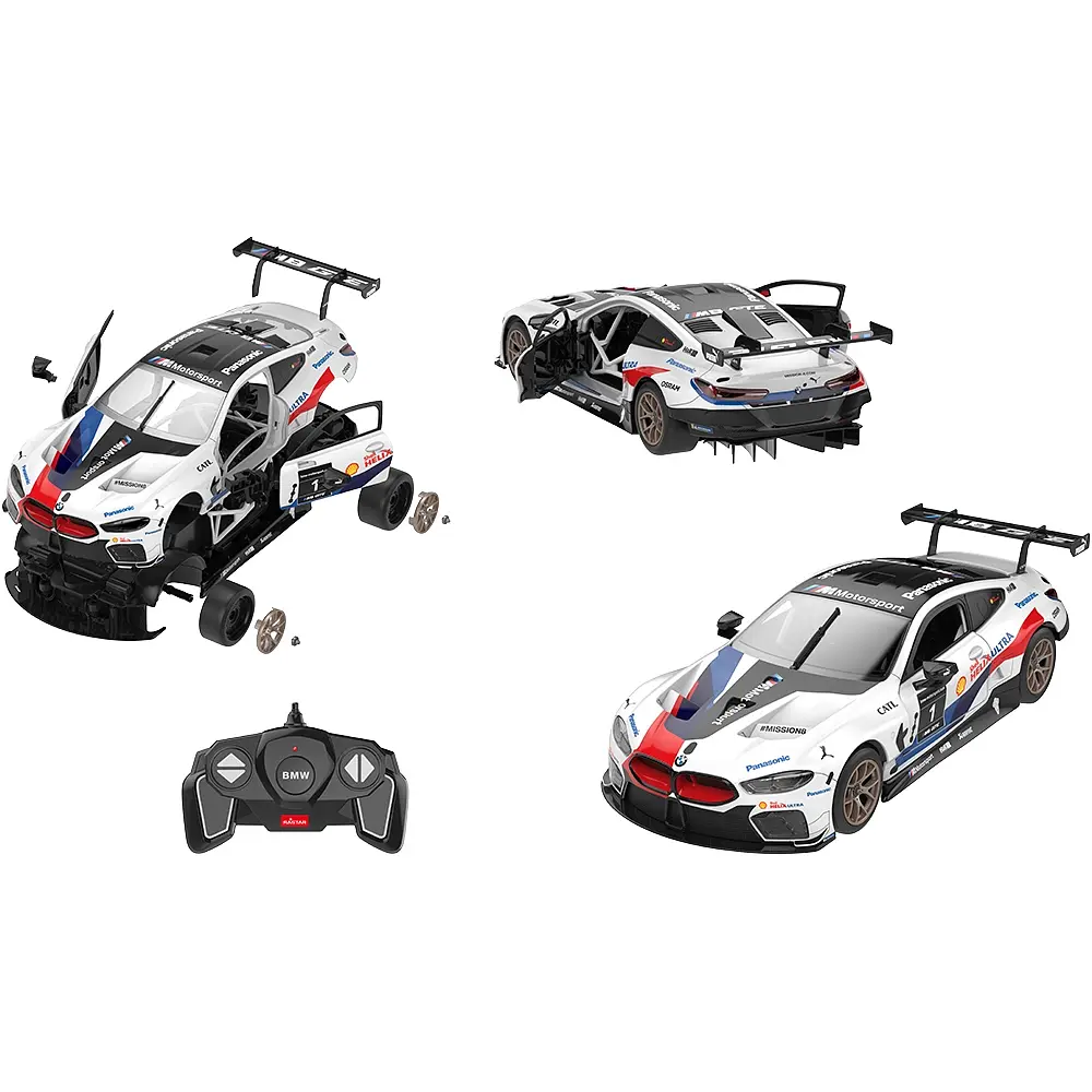 Машинка-конструктор Rastar BMW M8 GTE 1:18. Белый - фото 2