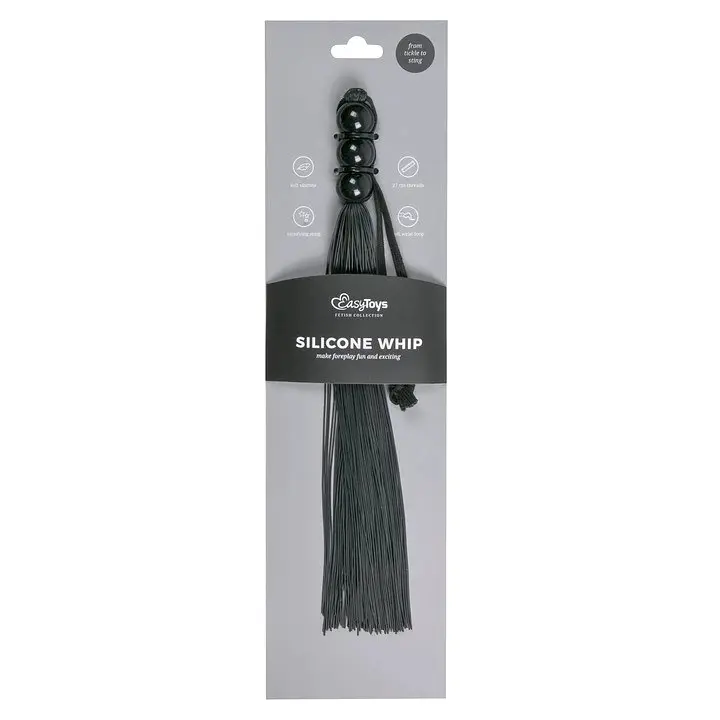 Хлист силіконовий Easytoys Black Silicone Whip, 32 см - фото 2