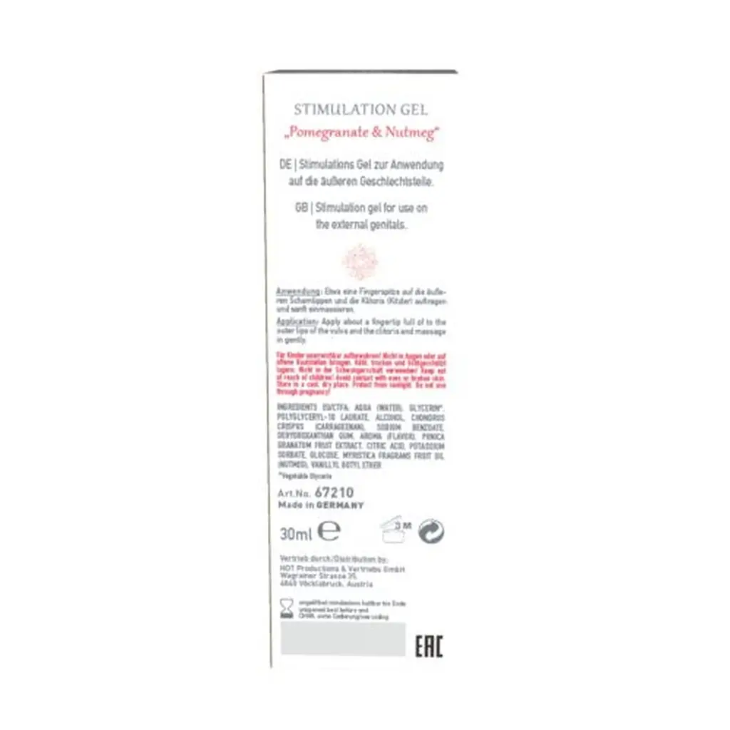 Збуджуючий гель Shiatsu Stimulation Gel Pomegranate Nutmeg, 30 мл - фото 5