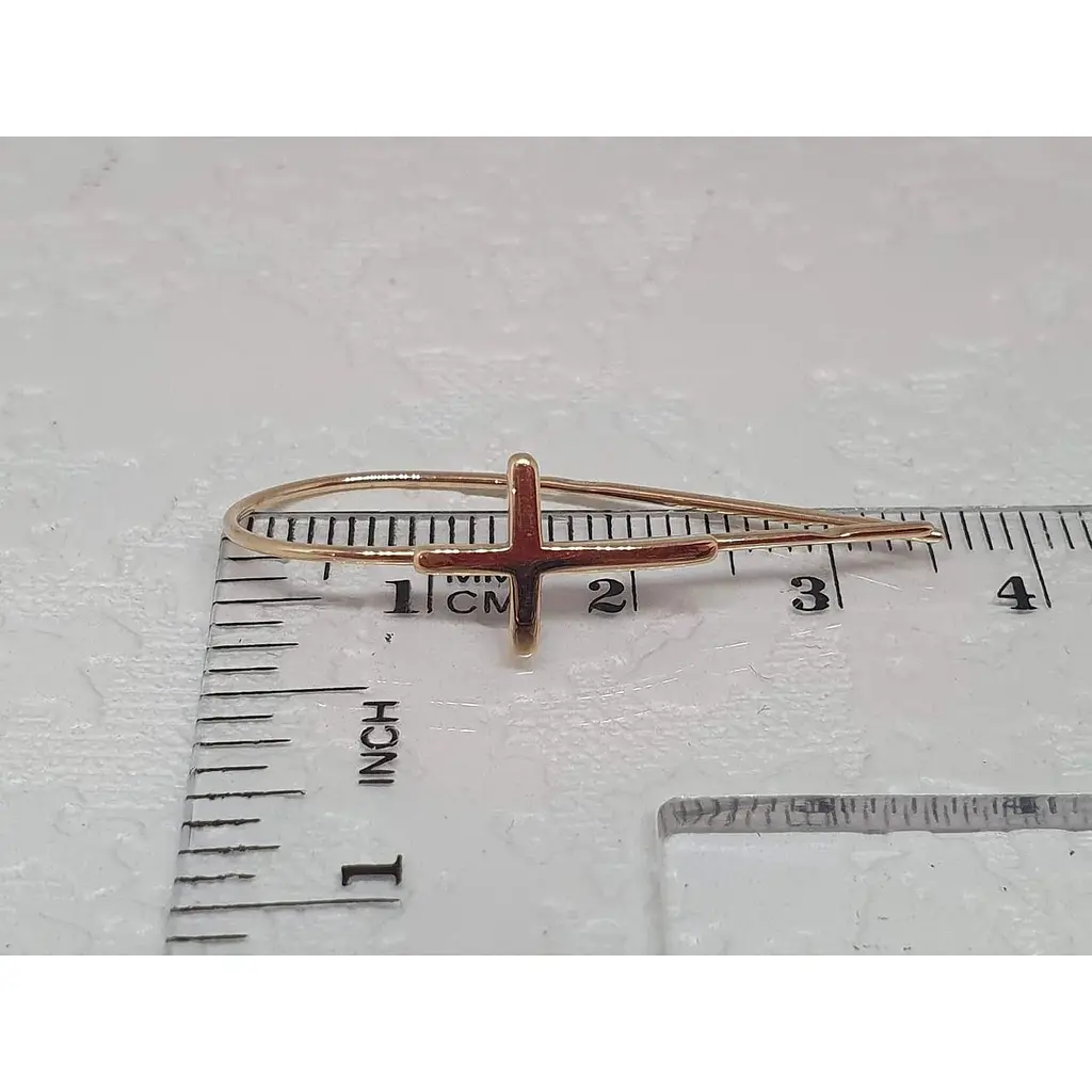 Золотые серьги Платон Крестики. 1С265/00Б - фото 6