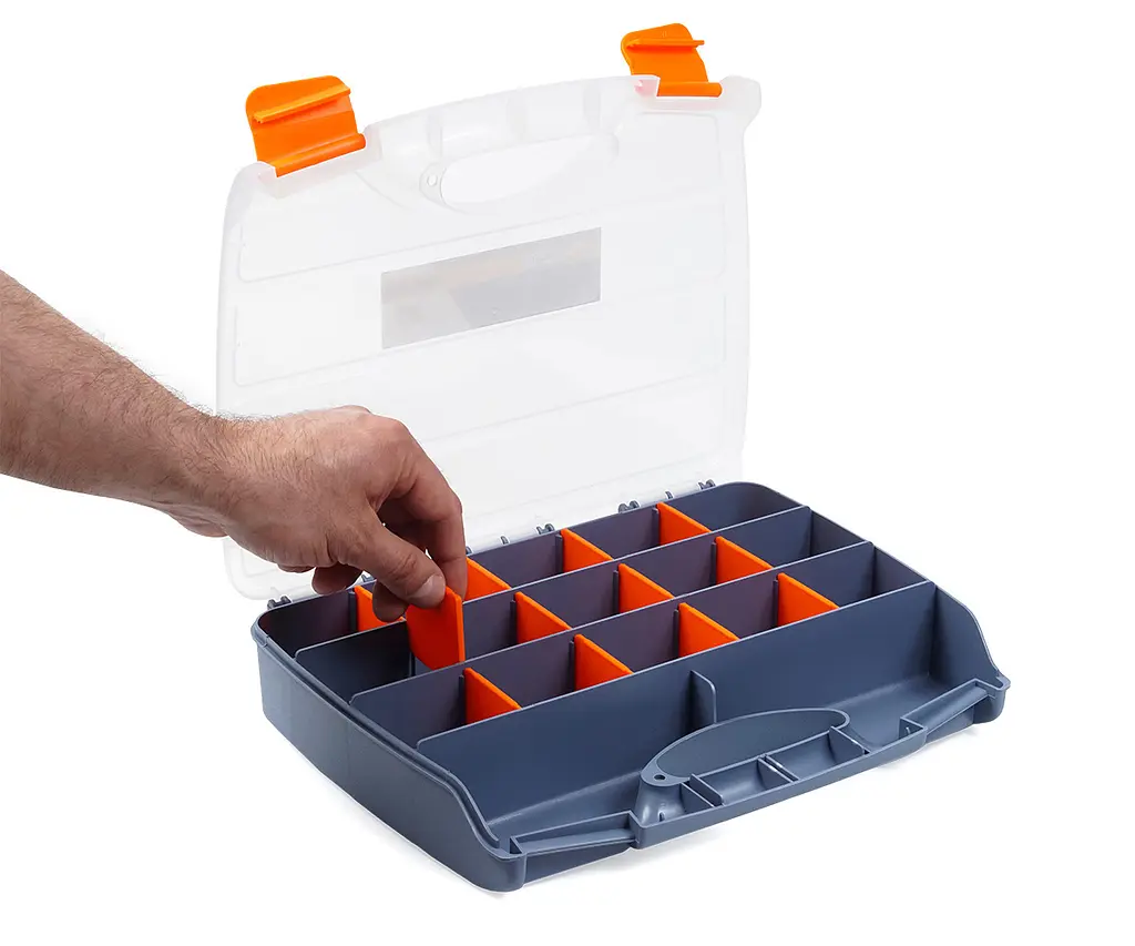 Органайзер пластиковий господарський для зберігання 15 секцій 320х255х60 мм, Polax (01-009) - фото 2
