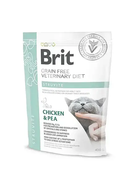 Сухий корм для котів Brit GF Veterinary Diet Struvite курка та горох 400 г
