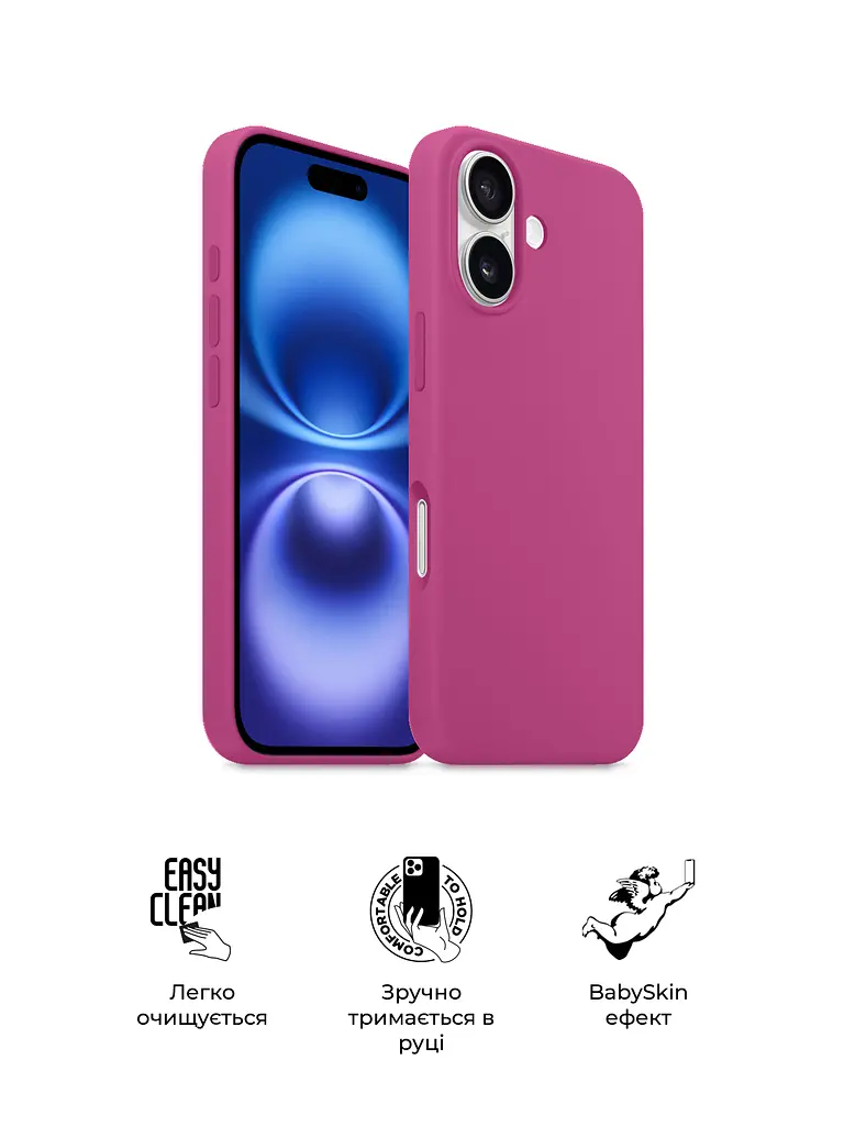 Силиконовый чехол для Apple iPhone 16, ICON2 Case, розовый, противоударный, панель, защита всего корпуса, матовая поверхность Soft Touch, выступает над дисплеем, совместим с защитными стеклами и пленками, с микрофиброй, ArmorStandart (ARM81299) - фото 3