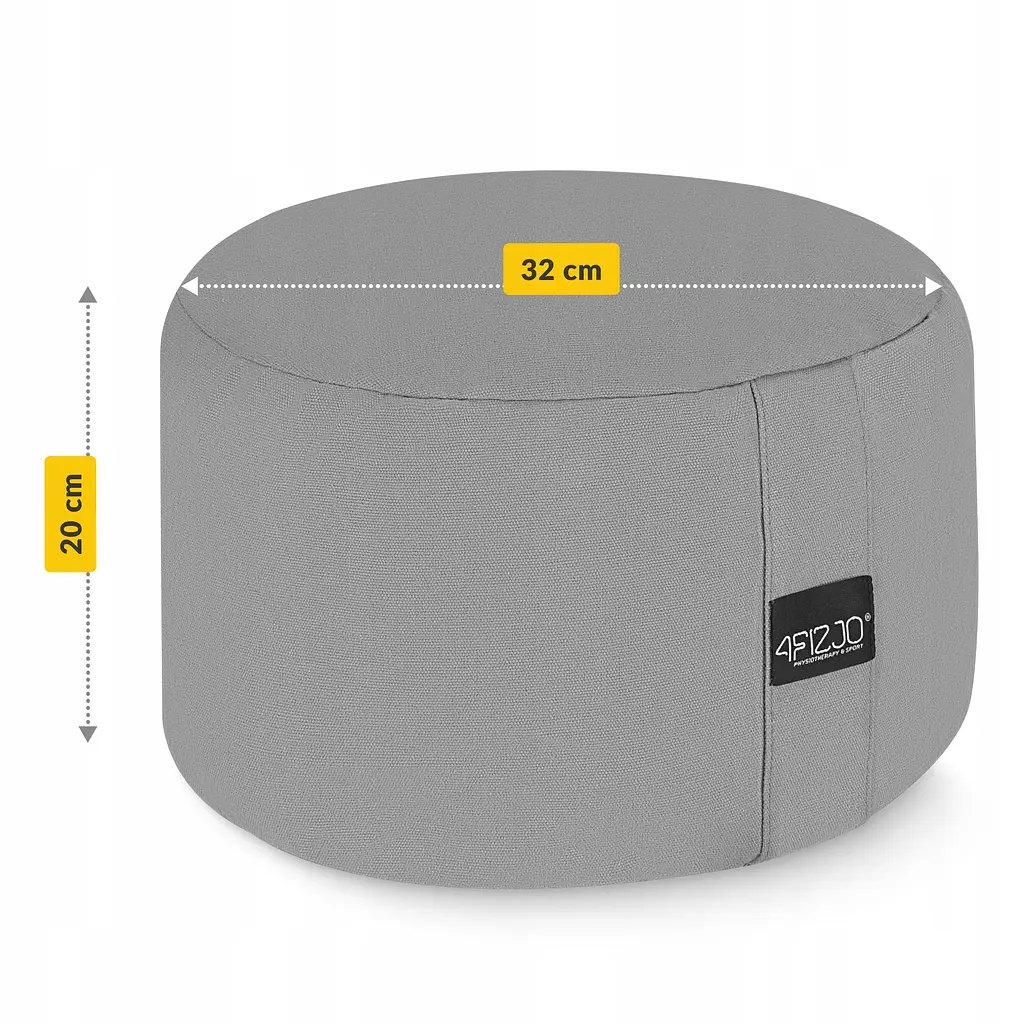 Подушка для йоги та медитації 4FIZJO Zafu кругла 32 x 20 см Grey (P-5907739315533) - фото 4
