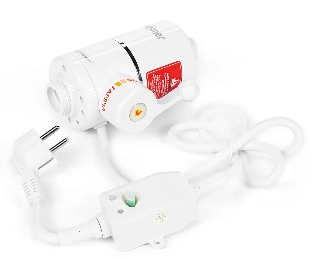 Водонагрівач проточний Holmer HHW-303SH 3000 W механічне керування IPX4 White - фото 6